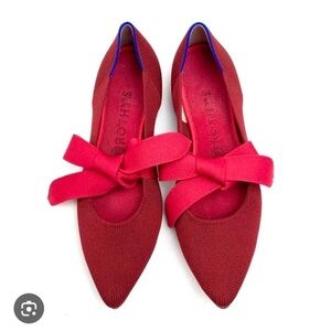 Rothy's Women's Red Flats with Bow